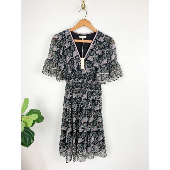 Max Studio Dresses & Skirts - NWT Max Studio Floral Flutter Sleeve Tiered Dress Sz XS